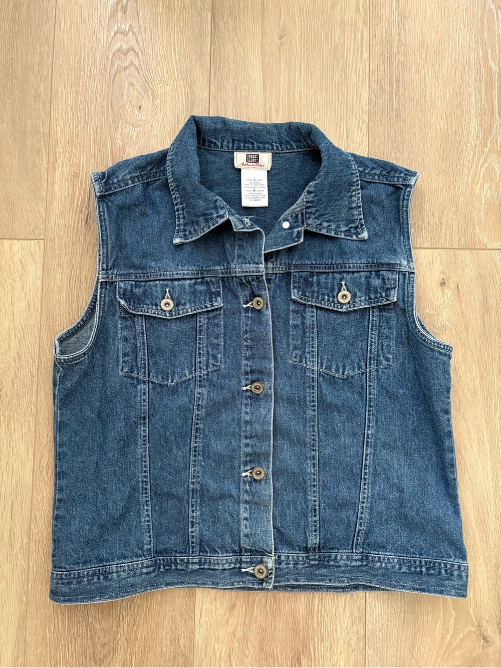 Vintage Faded Glory Women’s Denim Vest | Size L